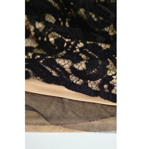 Torrid Size 16 Dress Cocktail Lace Overlay Gold Lining Black - Picture 4 of 9